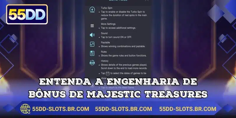 Entenda a engenharia de bônus de Majestic Treasures
