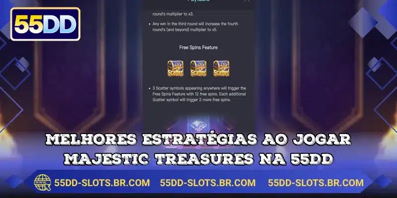 Melhores estratégias ao jogar Majestic Treasures na 55DD